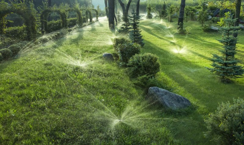 Landscaping with Sprinkler Coverage